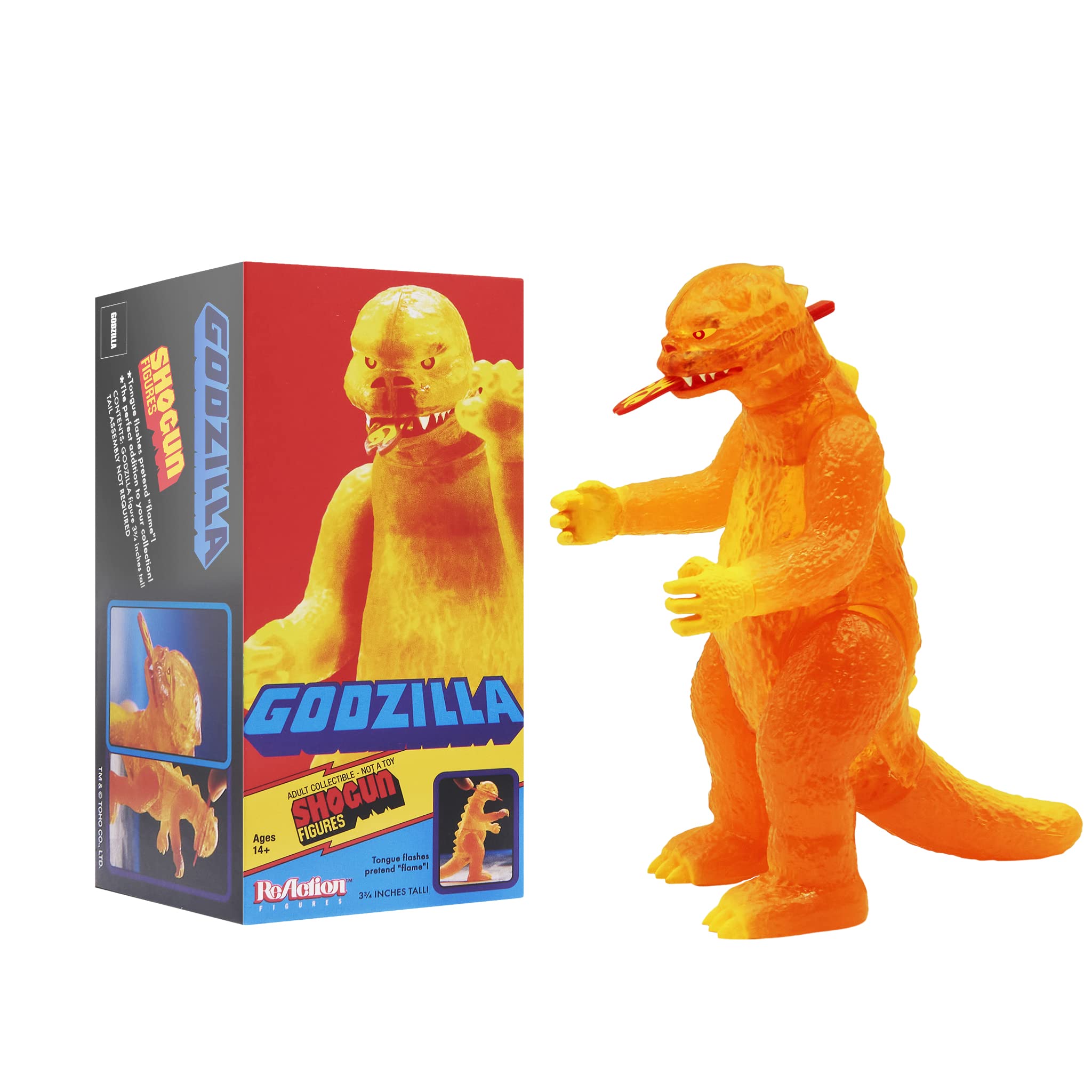 Compact 3.75-inch Super7 Shogun Godzilla on shelf displaying nostalgia