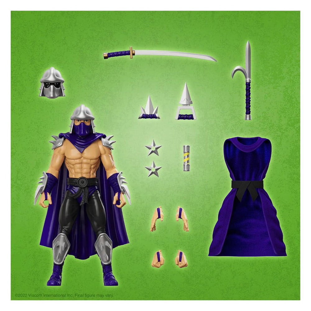Close-up of Shredder's cape and armor detail for display collection
