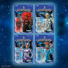 Super7 SilverHawks Mon*Star retro lineup figure complements classic toy shelf.