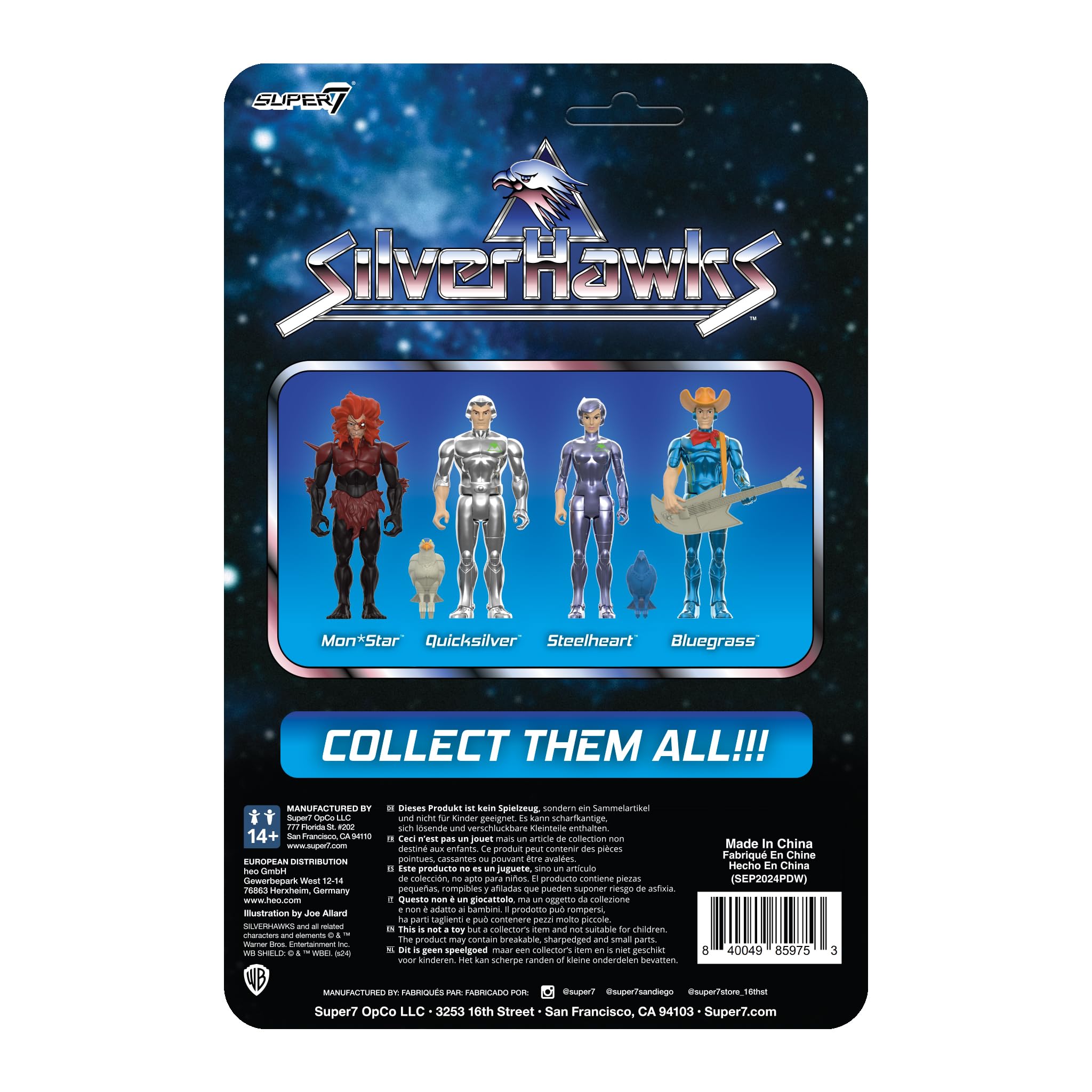 Quicksilver blister cardback showcases retro packaging.
