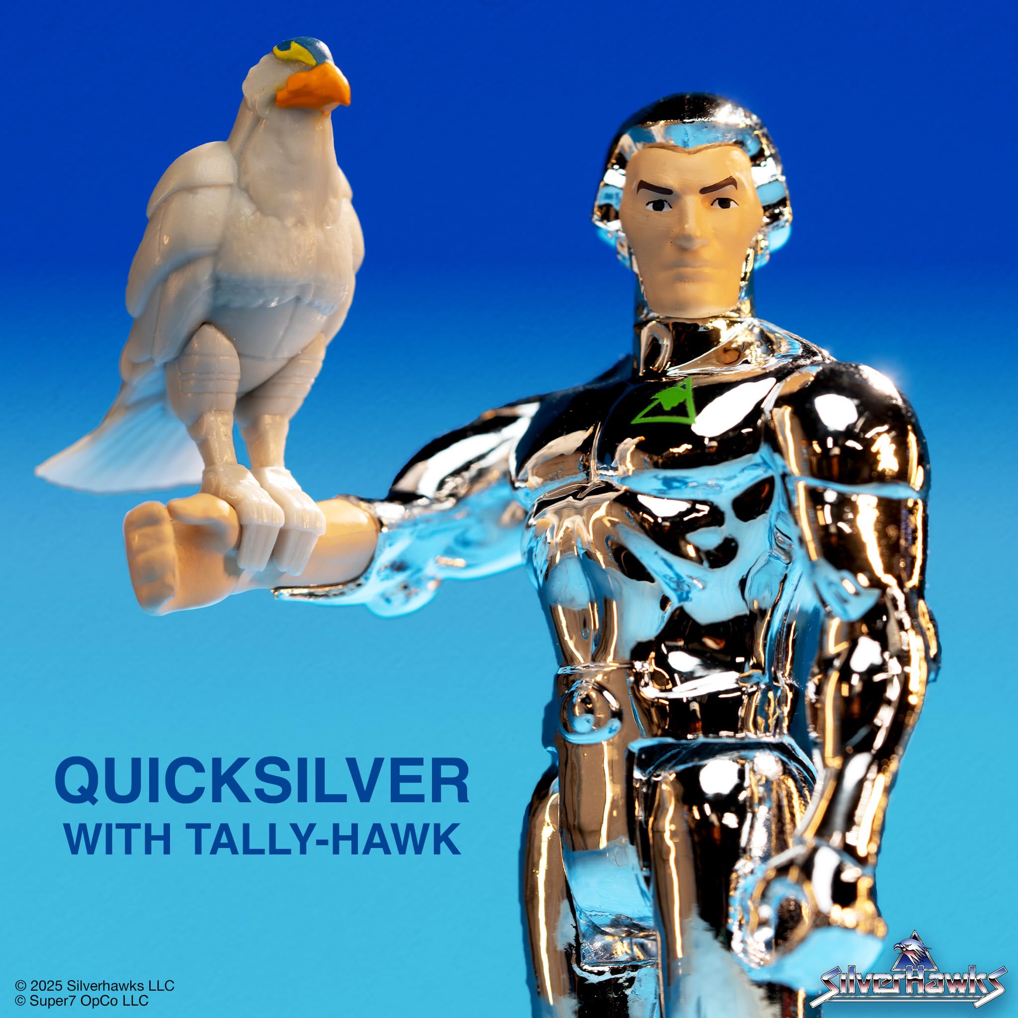 Quicksilver vac-metal finish detail adds collectible shine.