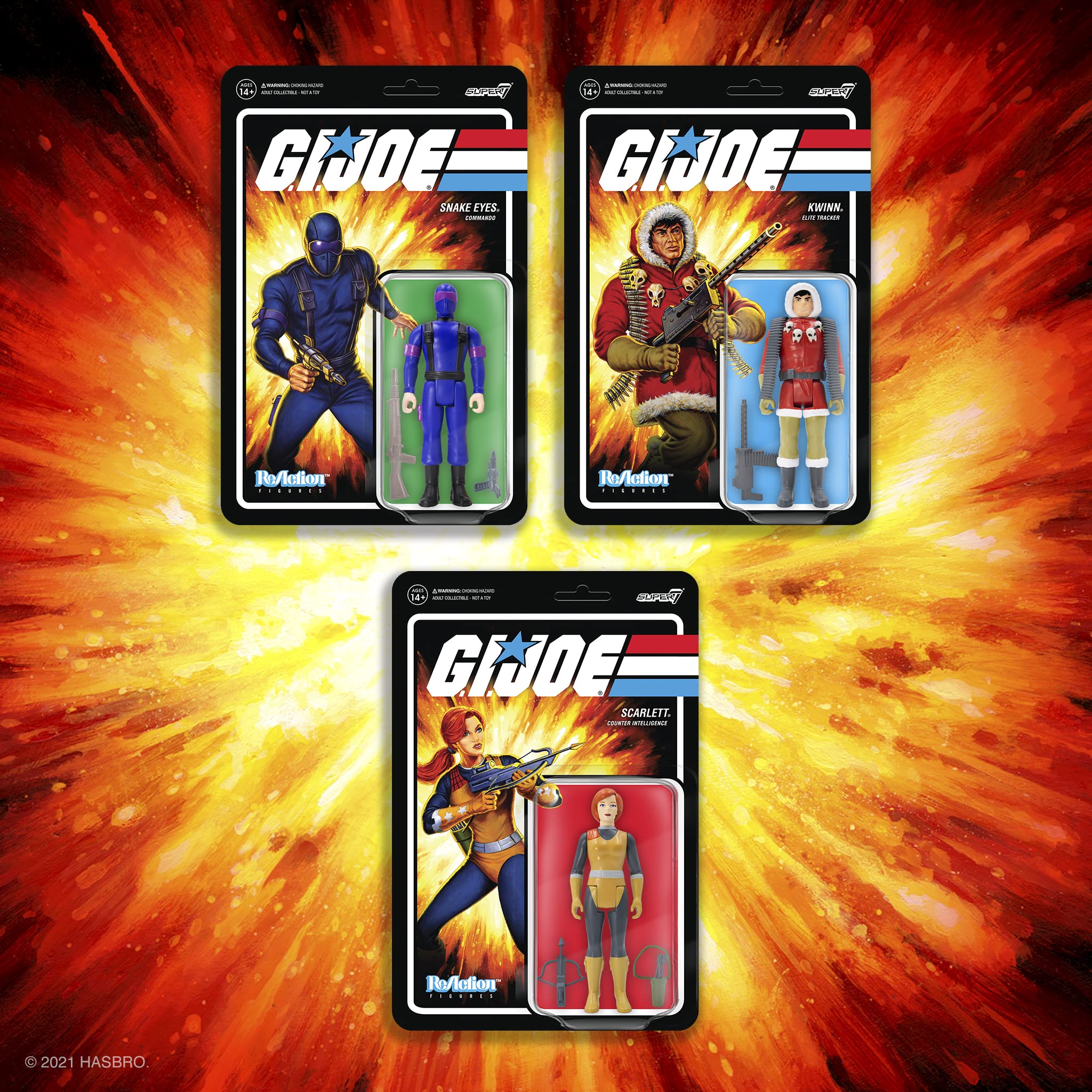 Super7 Snake Eyes retro collectible figure on classic cardback.