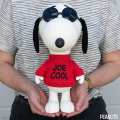 Super7 Snoopy Joe Cool 12in back view shows removable sweater feature