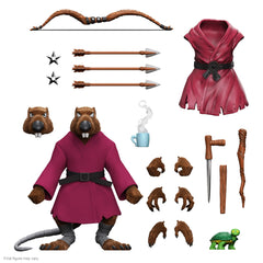 Super7 Splinter with loaded weapons rack offers versatile display options