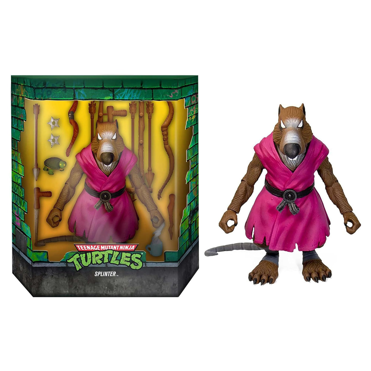 Super7 Splinter Ultimate 7-inch figure front view with premium sculpt for display and collection