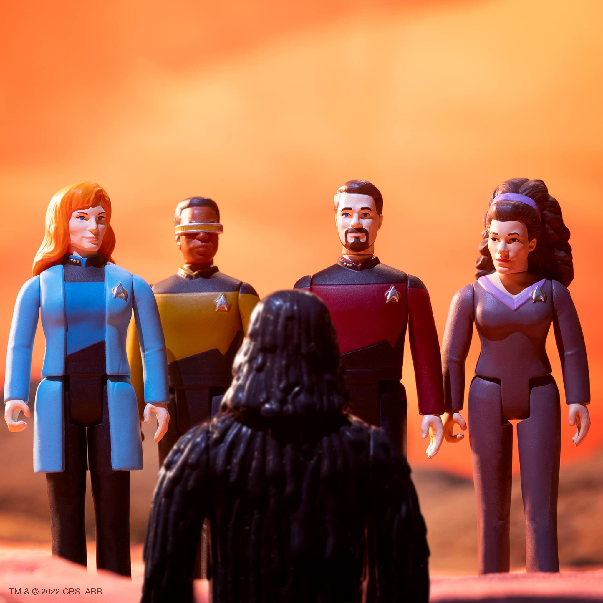 Collectible toy series compatibility with other Super7 lines for creative setups.