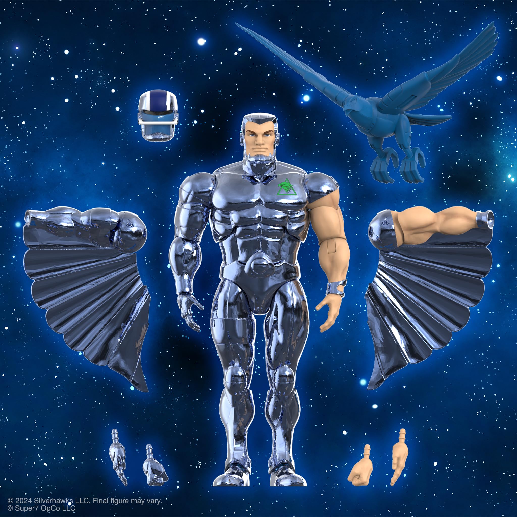 SteelWill with interchangeable head, hands, and wings for dynamic posing.