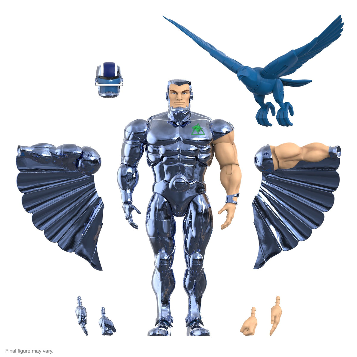 Super7 SteelWill figure with VAC metal finish for display and collection.