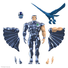 Super7 SteelWill figure with VAC metal finish for display and collection.