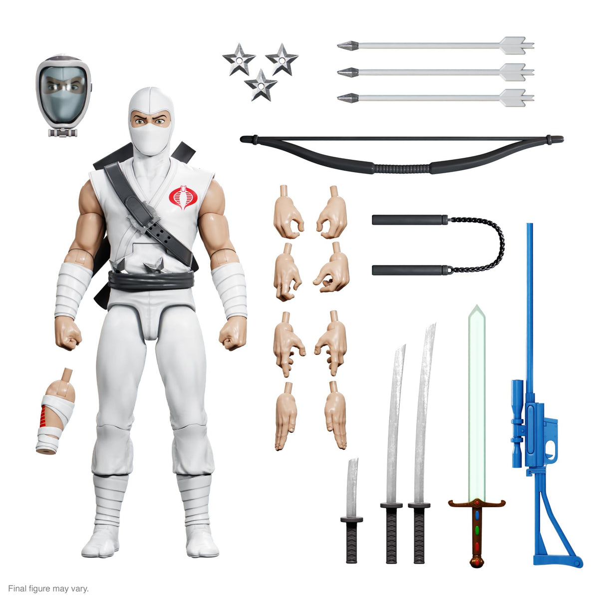 Super7 Storm Shadow figure front view with premium articulation.