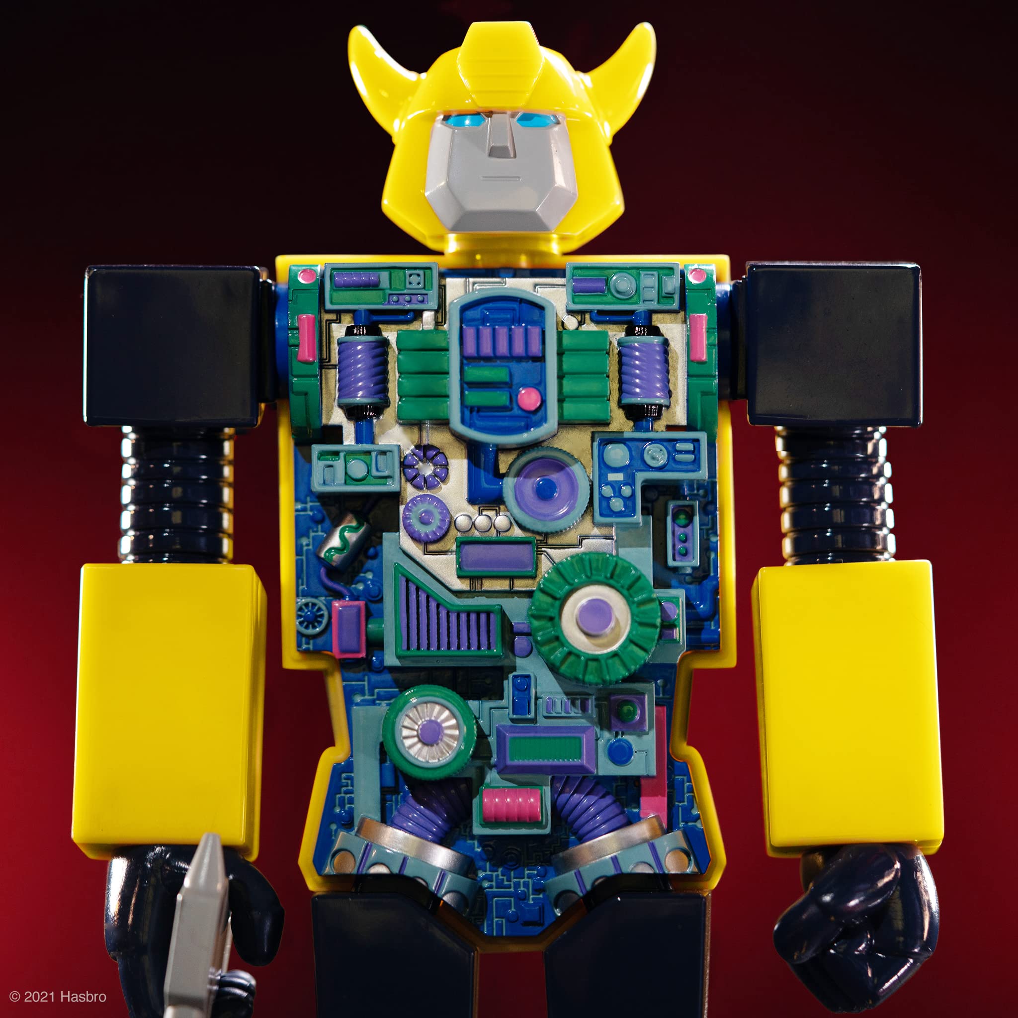 Super7 Bumblebee 10-inch scale fits well with other figures.