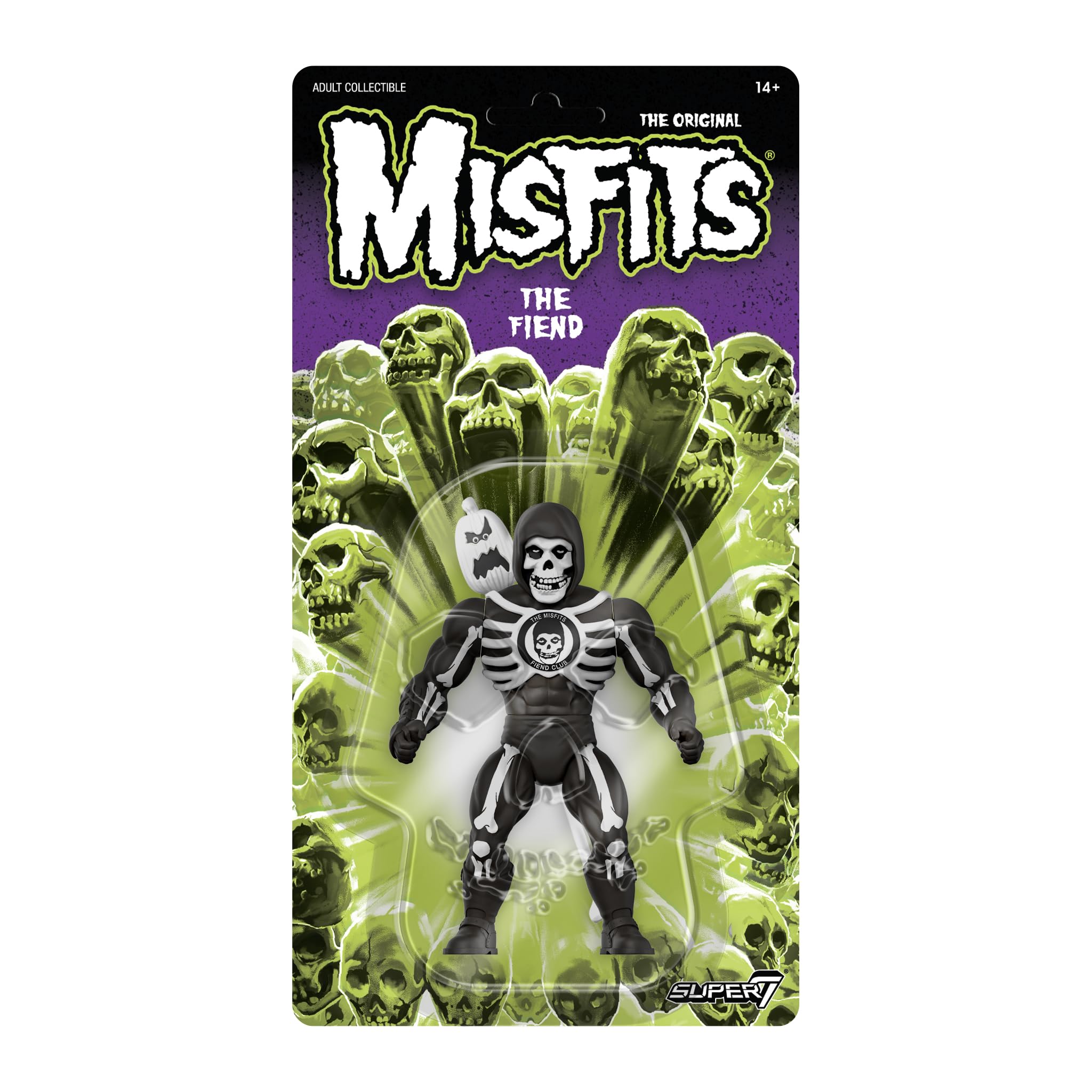 Super7 The Fiend figure pose showcases muscular retro design ideal for display.
