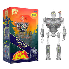 Super7 The Iron Giant Super Cyborg clear body figure highlights display-ready detail