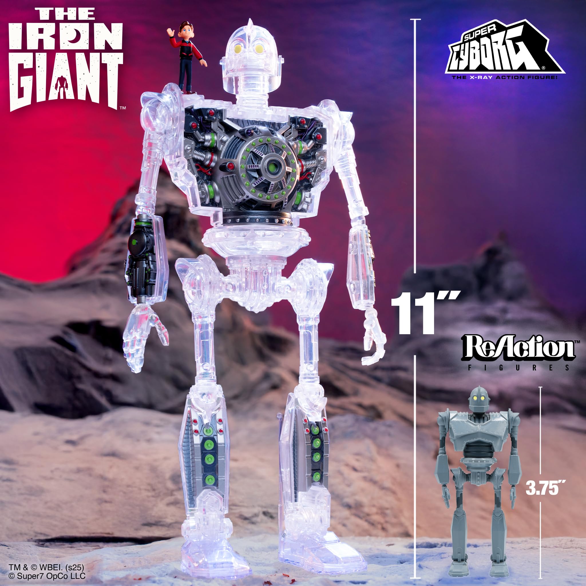 Super7 The Iron Giant Super Cyborg diorama-ready display piece for shelves