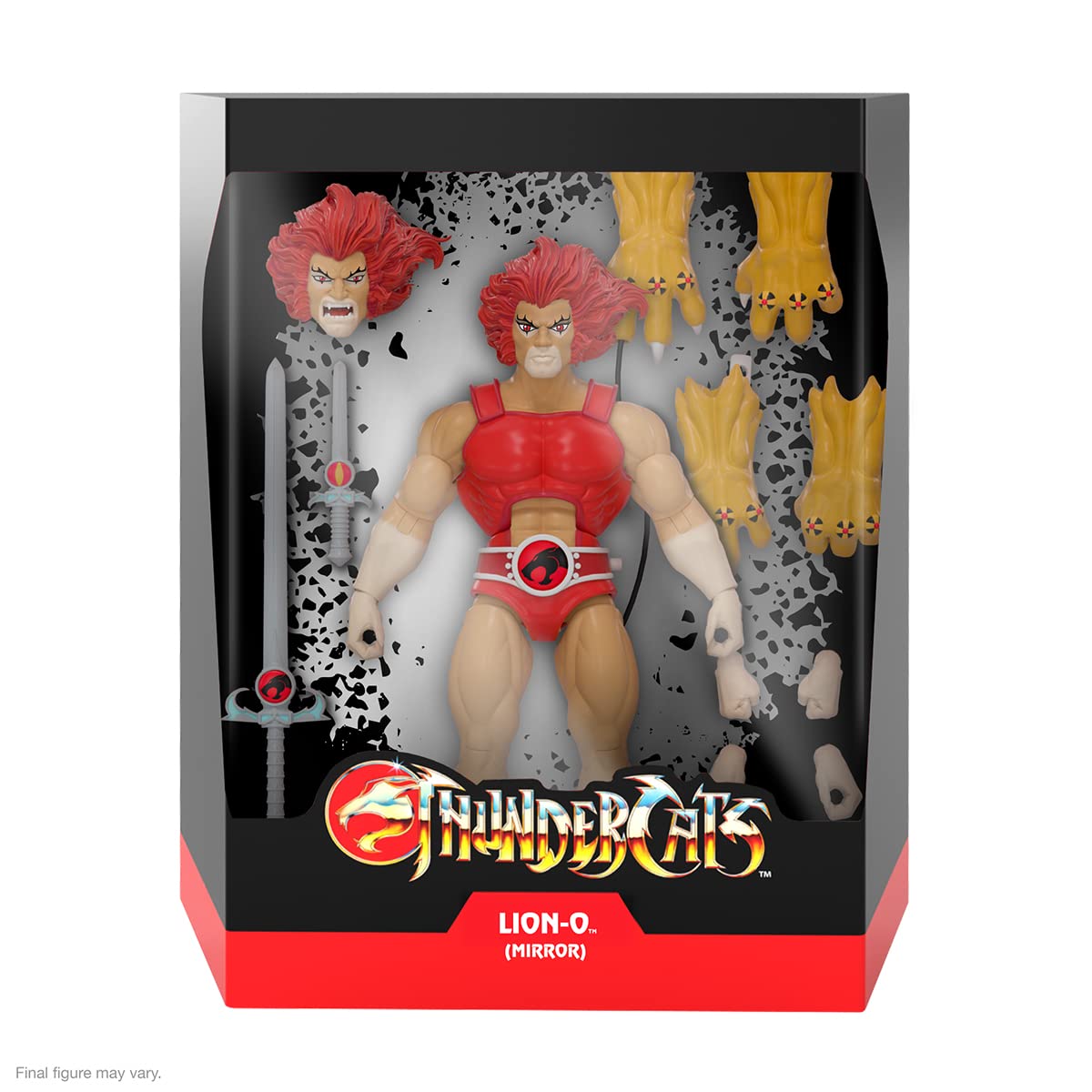 Super7 Lion-O Mirror back view reveals sculpted cape lines and poseability