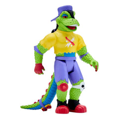 Super7 Mondo Gecko pose with articulation for dynamic display and display-ready shelf presence