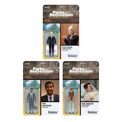 Tom Haverford from Parks and Recreation on a desk display setup.