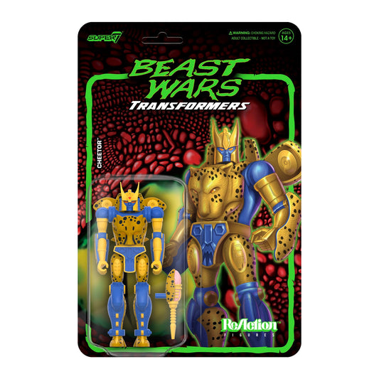 Super7 Transformers Beast Wars Cheetor front view for retro display and pose-ready play
