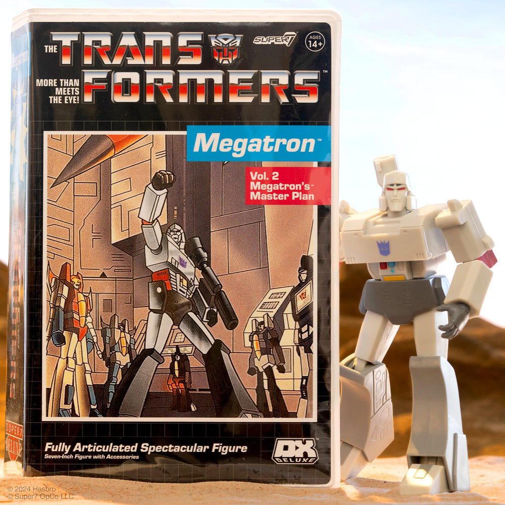 Super7 Megatron detailed sculpt highlighting metallic finish and articulation