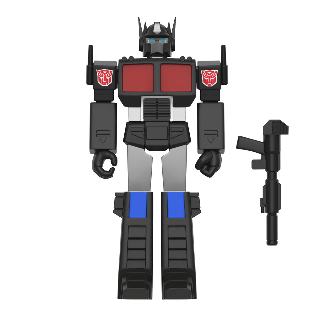Super7 Optimus Prime Nucleon Quest figure ready for shelf display.