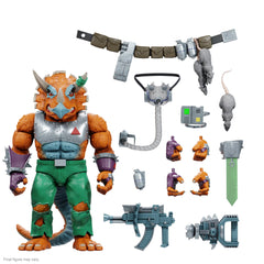 Super7 Triceraton figure with Neutron Neutralizer for dynamic TMNT display