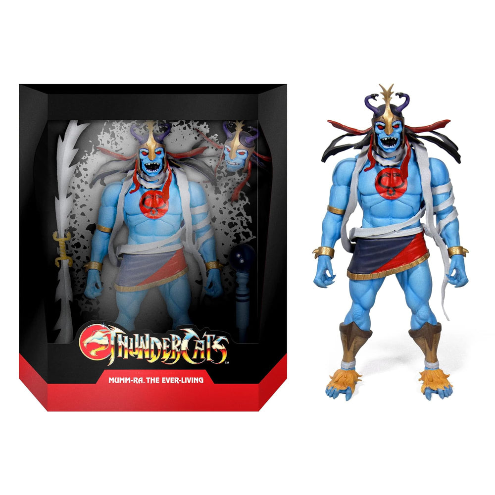 Super7 Ultimates Mumm-Ra Ever-Living figure with Ma-Mutt for iconic retro display.