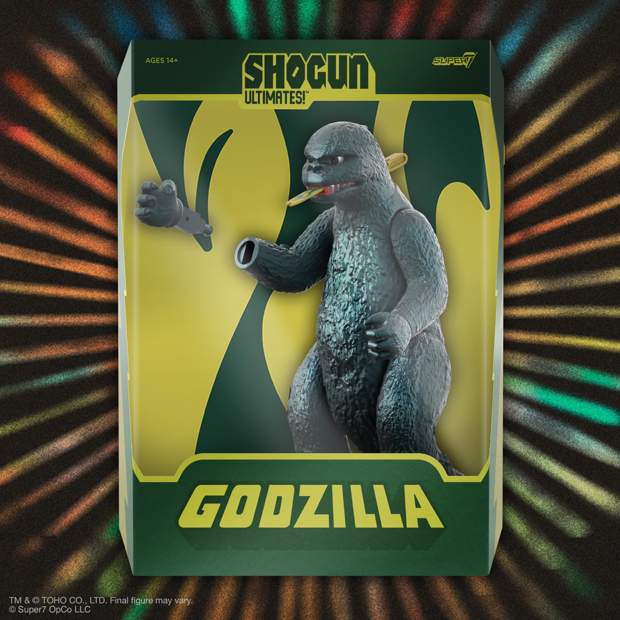 Super7 ULTIMATES! Godzilla features premium articulation for versatile posing and play.