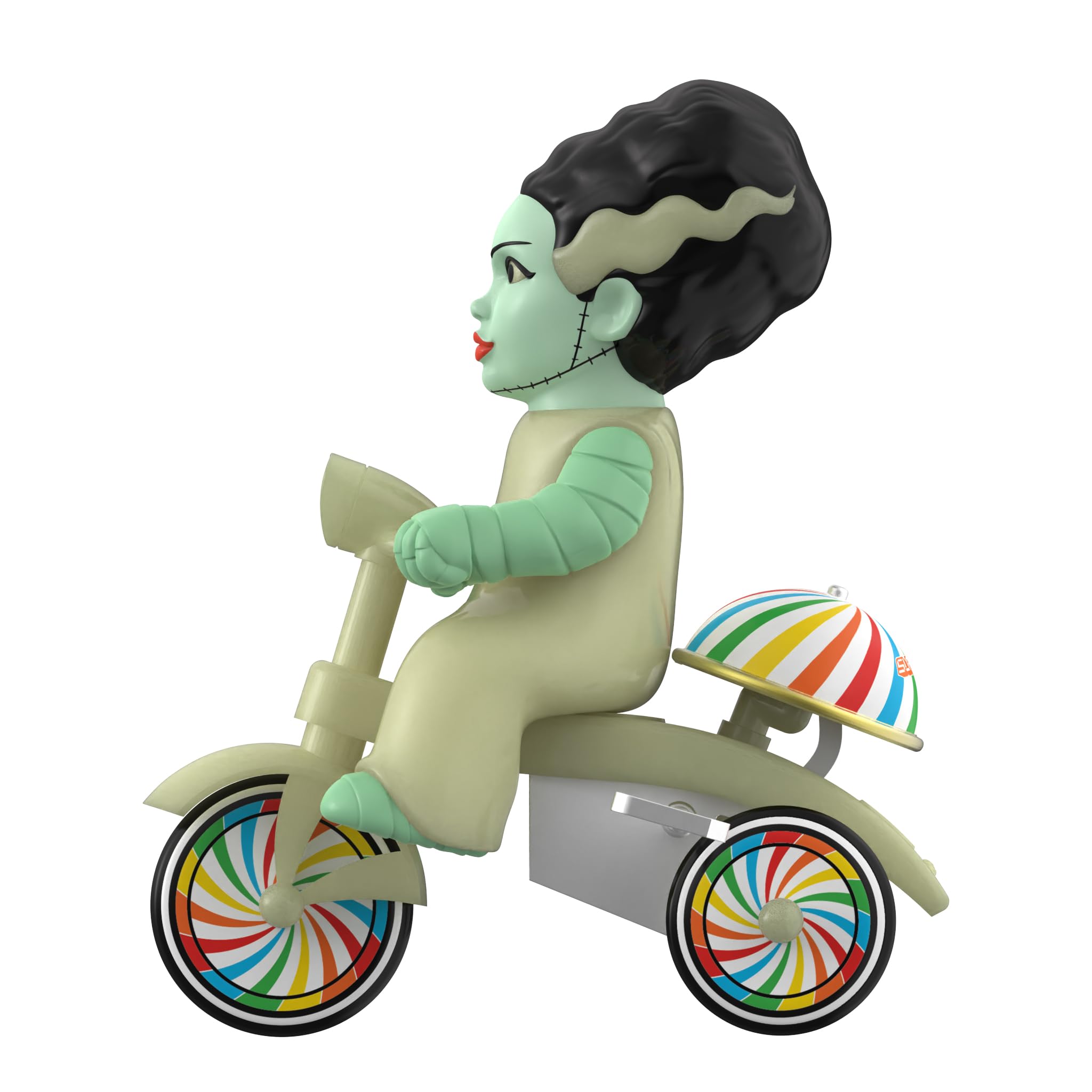 Super7 vintage tin wind-up design nods to classic toy heritage.