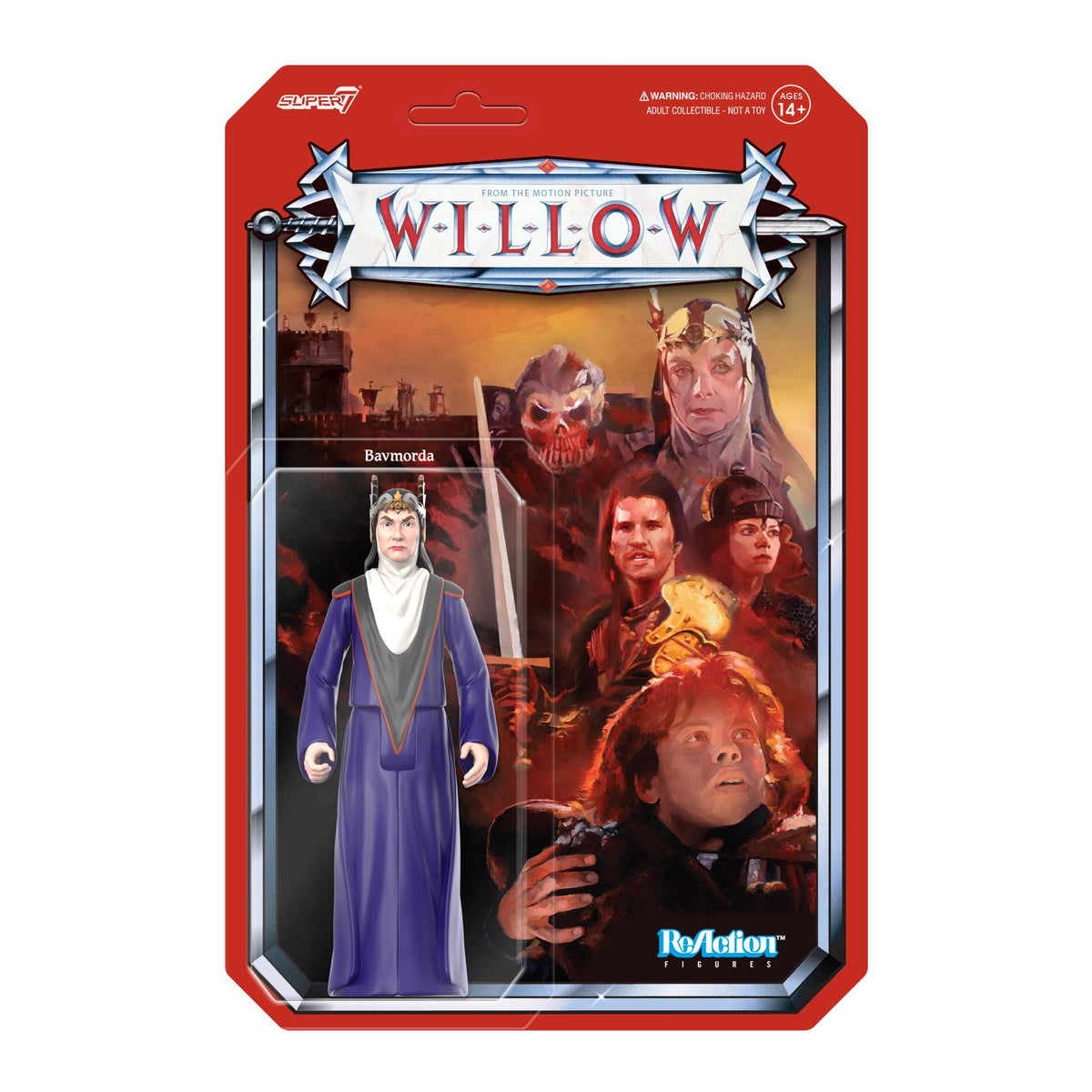 Super7 Willow Bavmorda crown: a display-ready royal accessory for collectors.