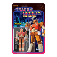 Super7 Wreck-Gar ax and blaster accessory enhances display and nostalgic play.