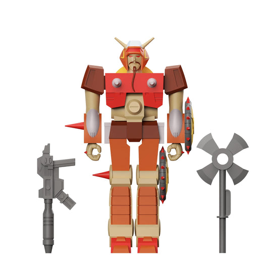 Super7 Wreck-Gar two shields accessory supports dynamic poses and scene reenactment.