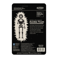 Super7 Zombie Trash articulated 3.75-inch figure for dynamic poses among retro toys.