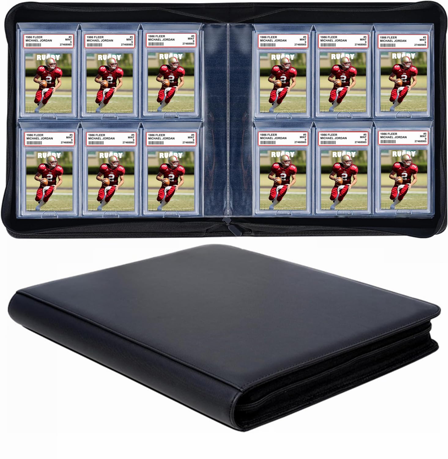 SuperAimi 60-pockets graded binder front view keeps your collection organized
