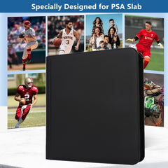 SuperAimi PSA slabs securely held inside a portable binder
