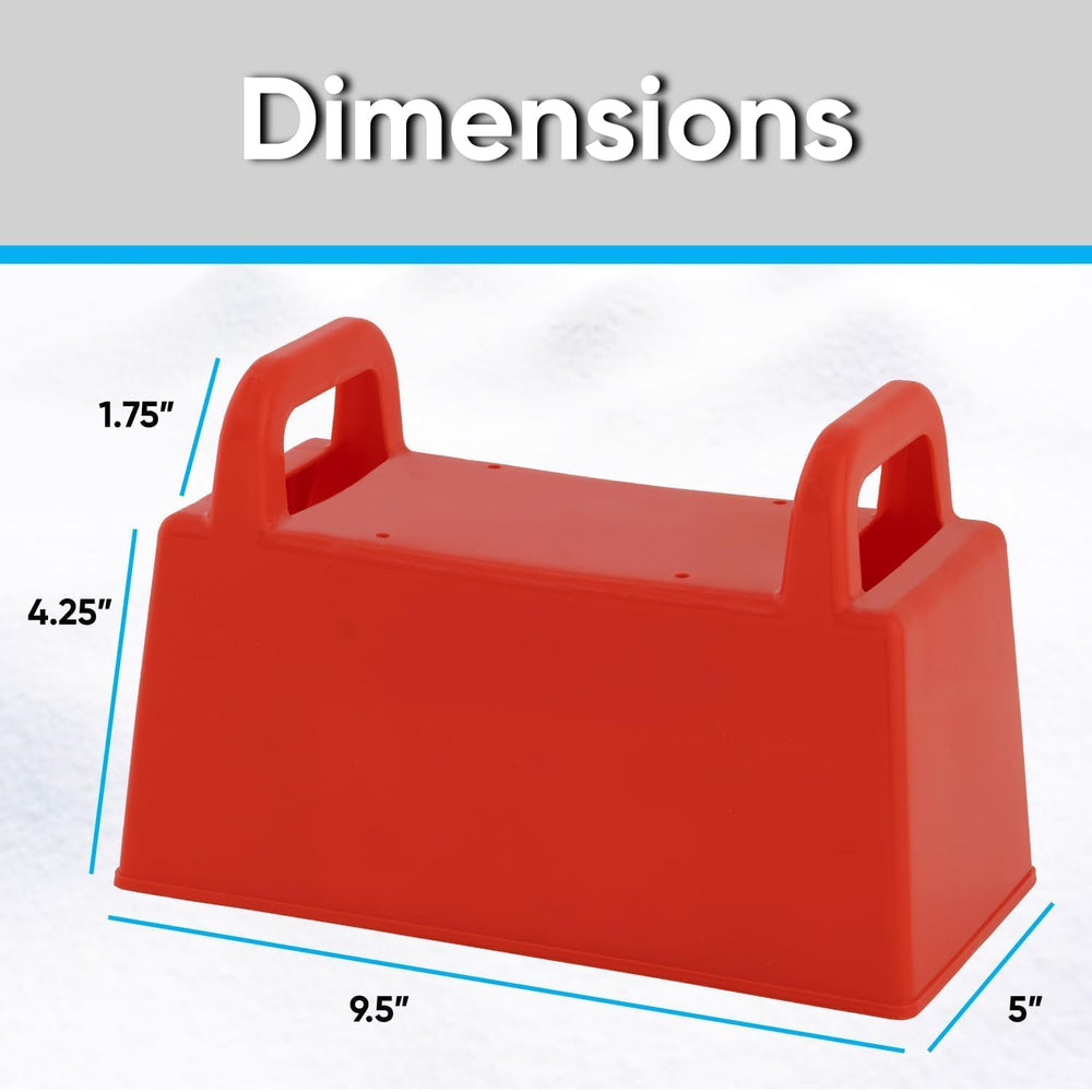 Superio Snow Block Mold with handles for easy uniform bricks.