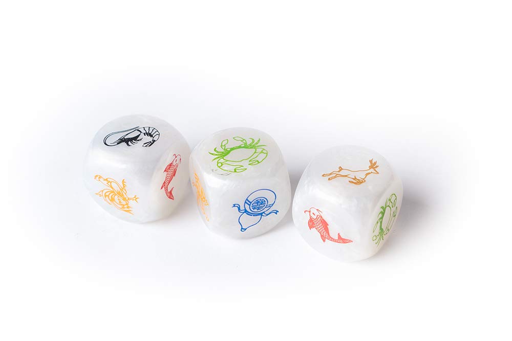 Supernice New Year Dice Game includes three 25mm dice for ready play.