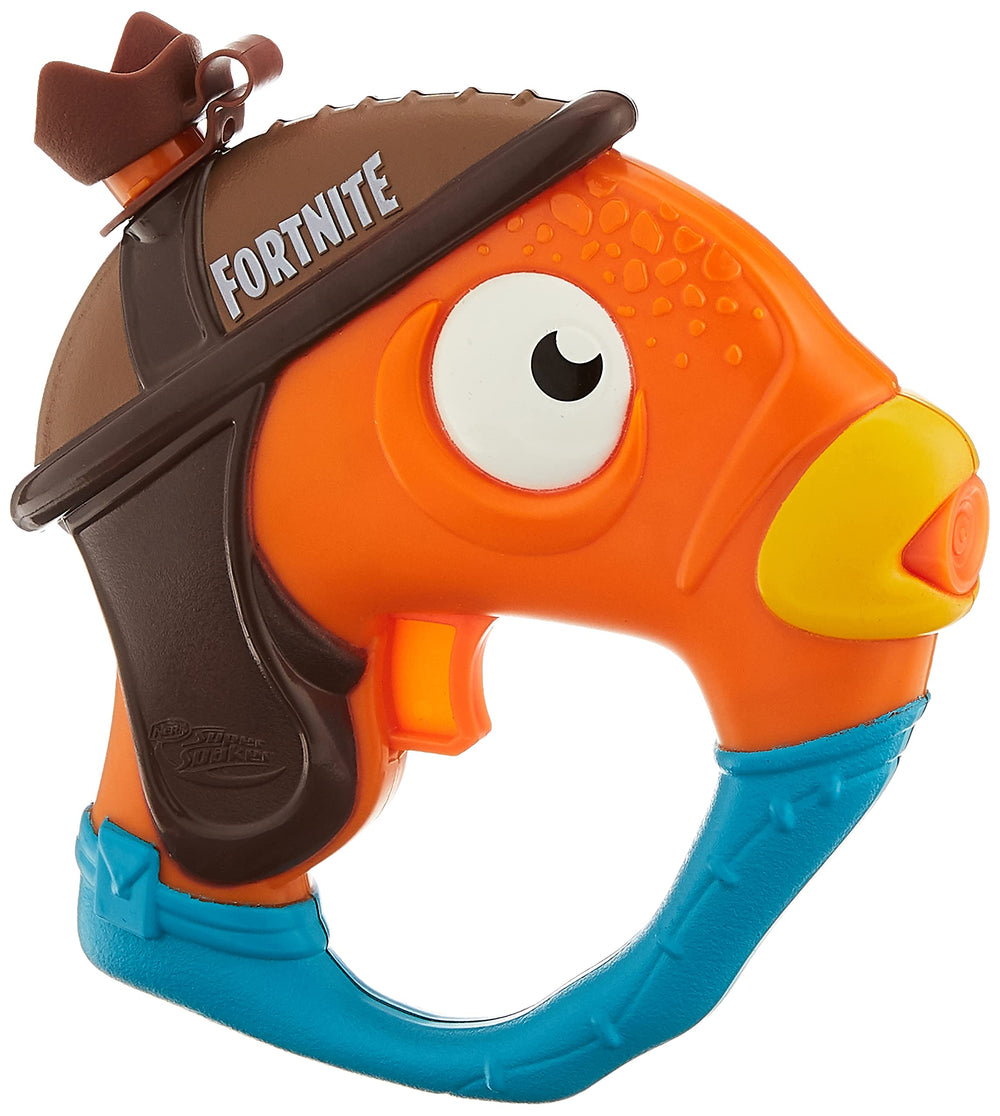 Super Soaker Fortnite Fishstick water blaster front view for portable backyard battles