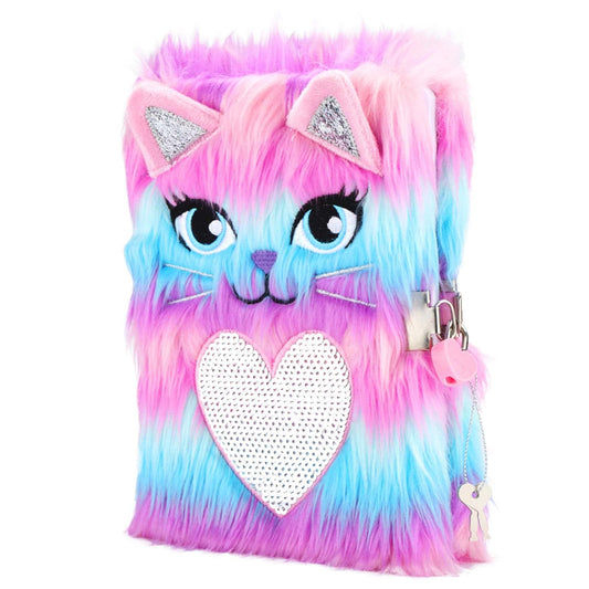 SuperStyle cat diary plush cover with embroidery inspires playful writing and imagination.