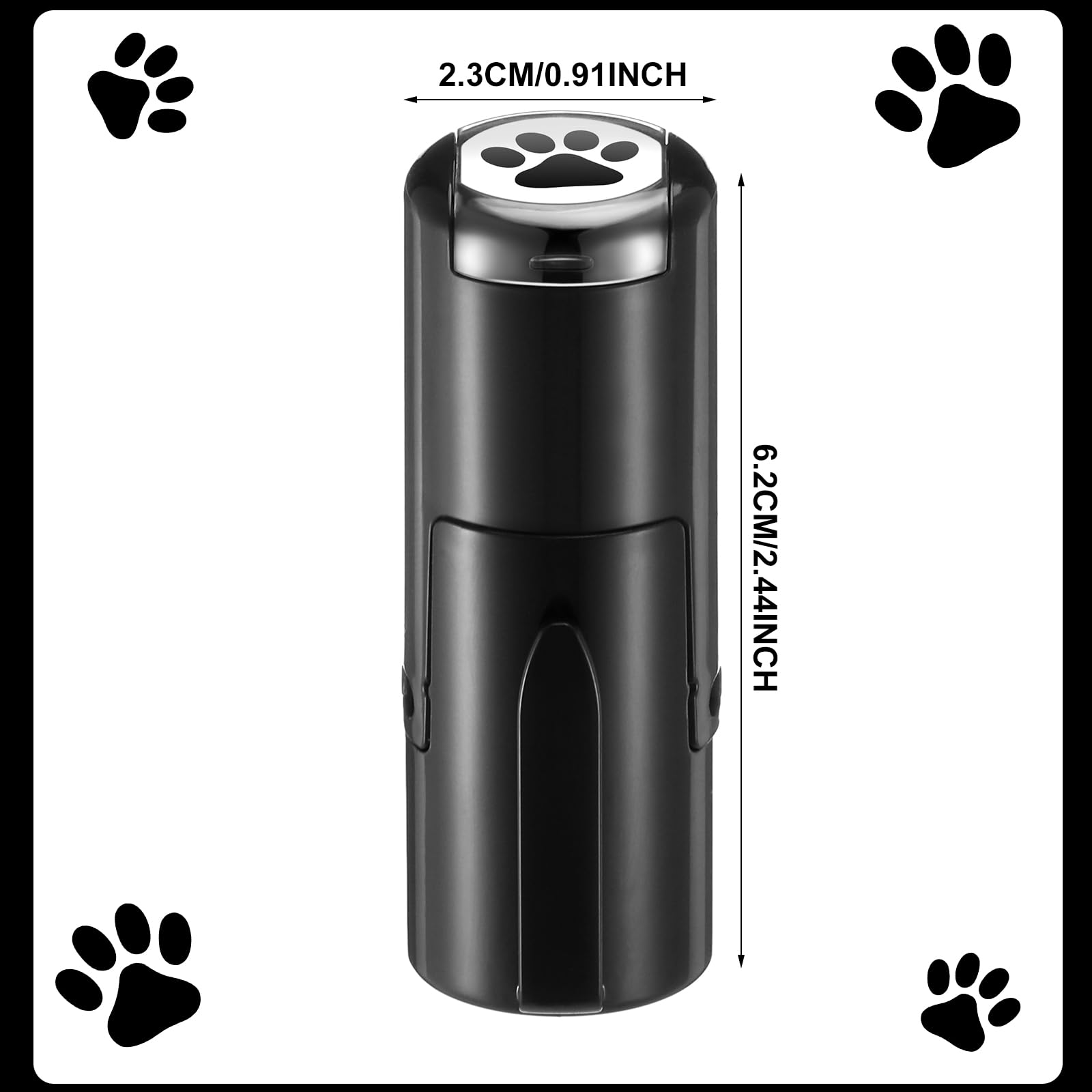 Supervitae paw print stamps mini black design ideal for invitations and cards.