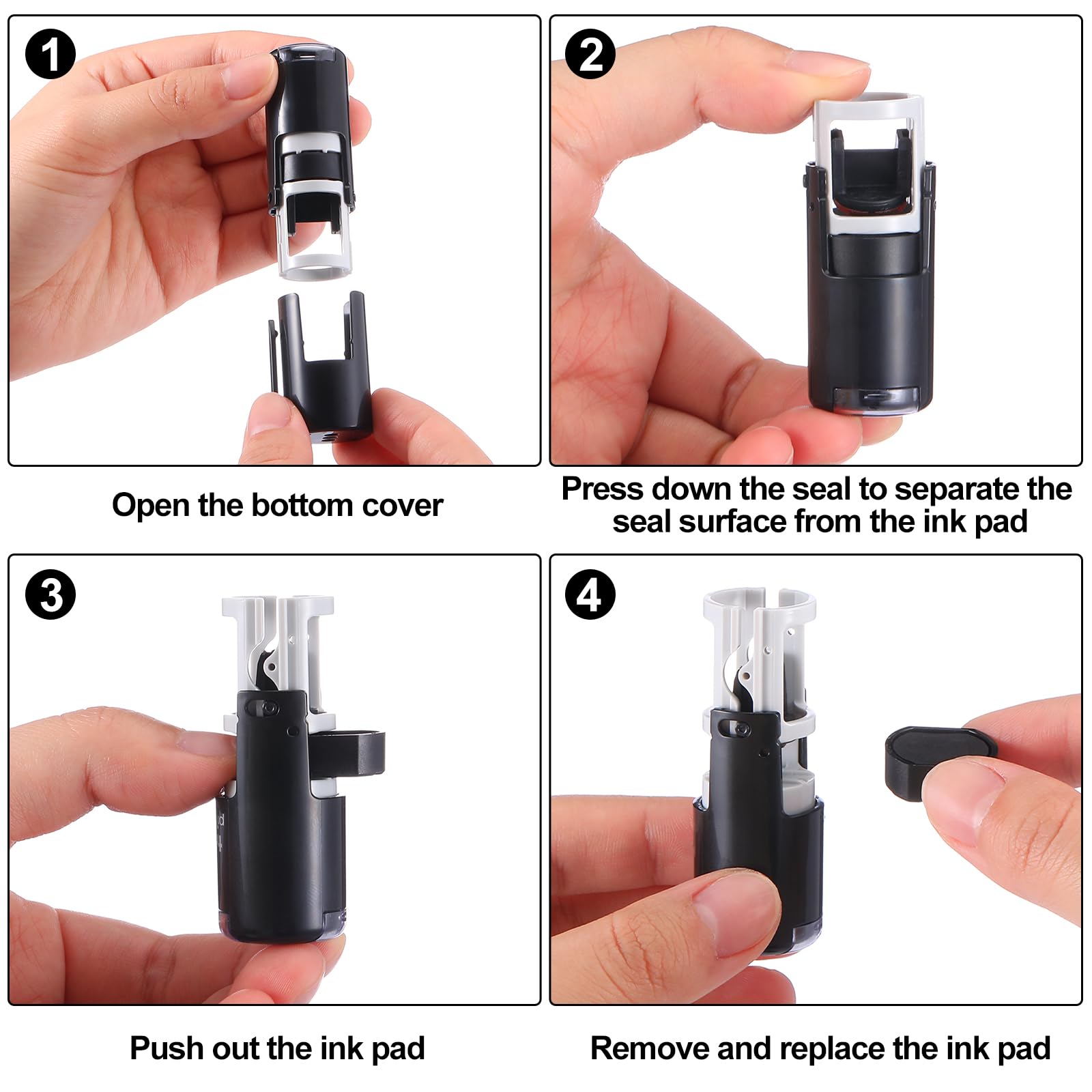 Supervitae paw print stamps with protective covers extend stamp life.