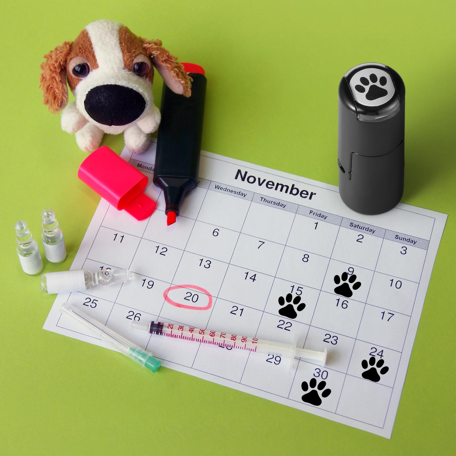 Supervitae paw print stamps suitable for school events and crafts.