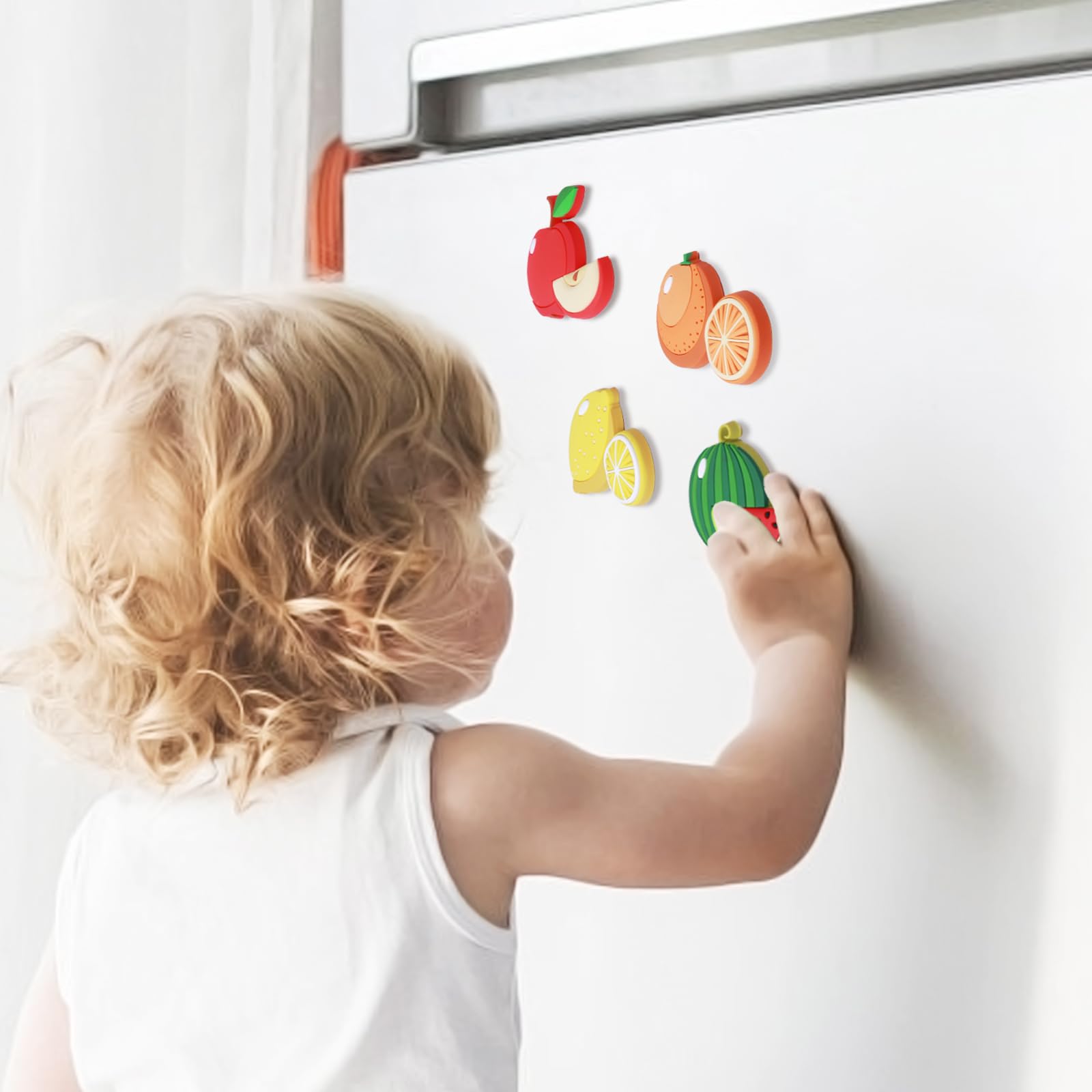 Supineedo Fridge Magnet Strawberry sparks curiosity with bright colors and bite sized shapes.