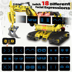 Suplanet robot with LED eyes showing expressions during play and learning