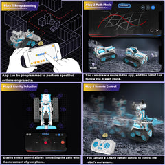 Suplanet STEM robot app control interface for programmable actions