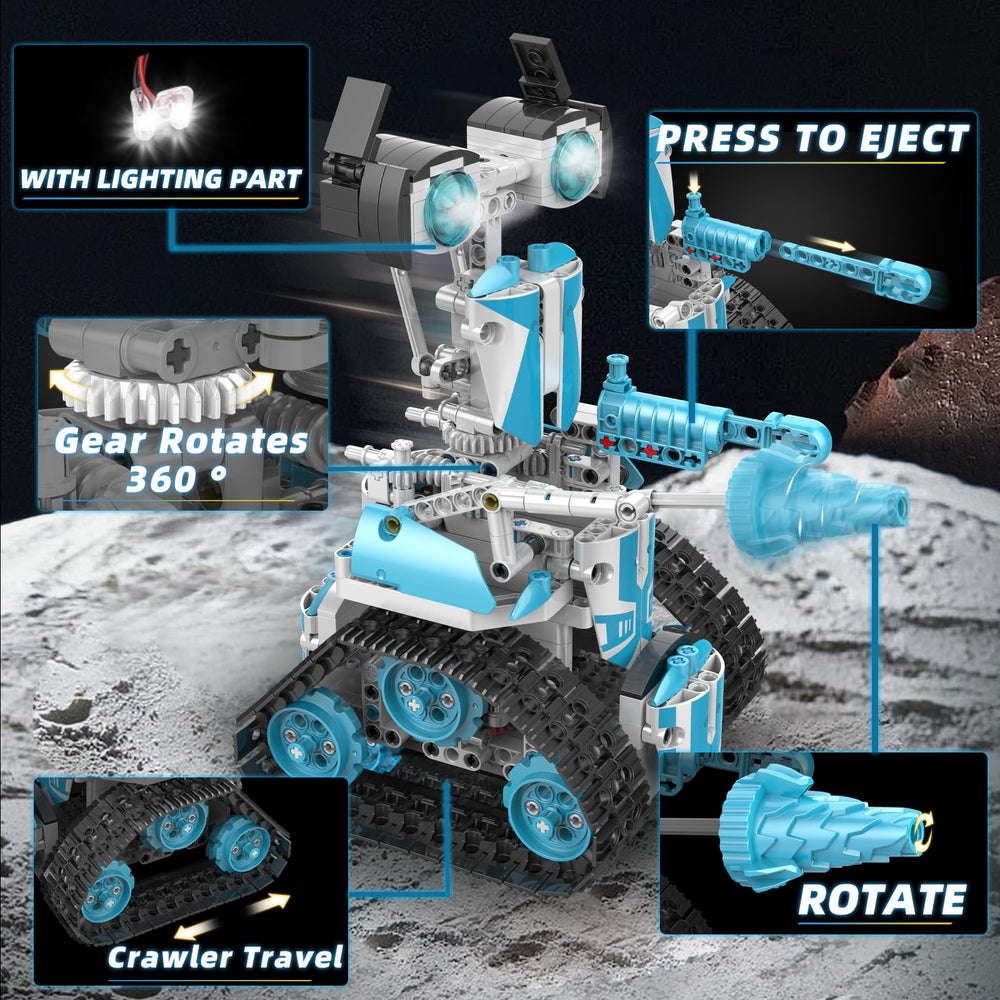 Suplanet STEM robot modular design with detach-and-attach components