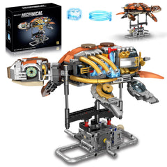 Suplanet turtle front view shows the 659-piece build for STEM exploration
