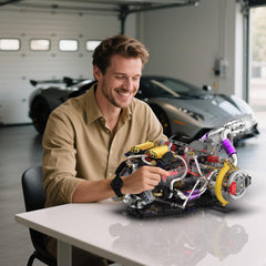 Suplanet V8 engine blocks as a stunning decorative piece for home or office