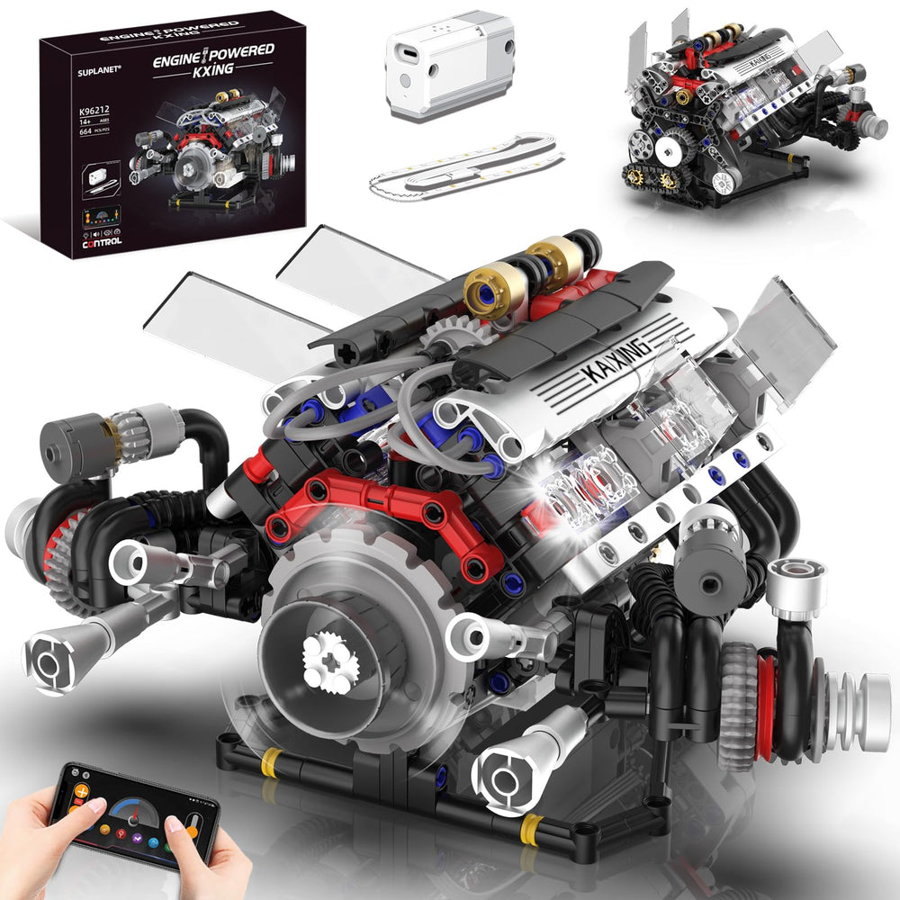 Suplanet V8 engine kit cover, detailed display-ready model for car enthusiasts.