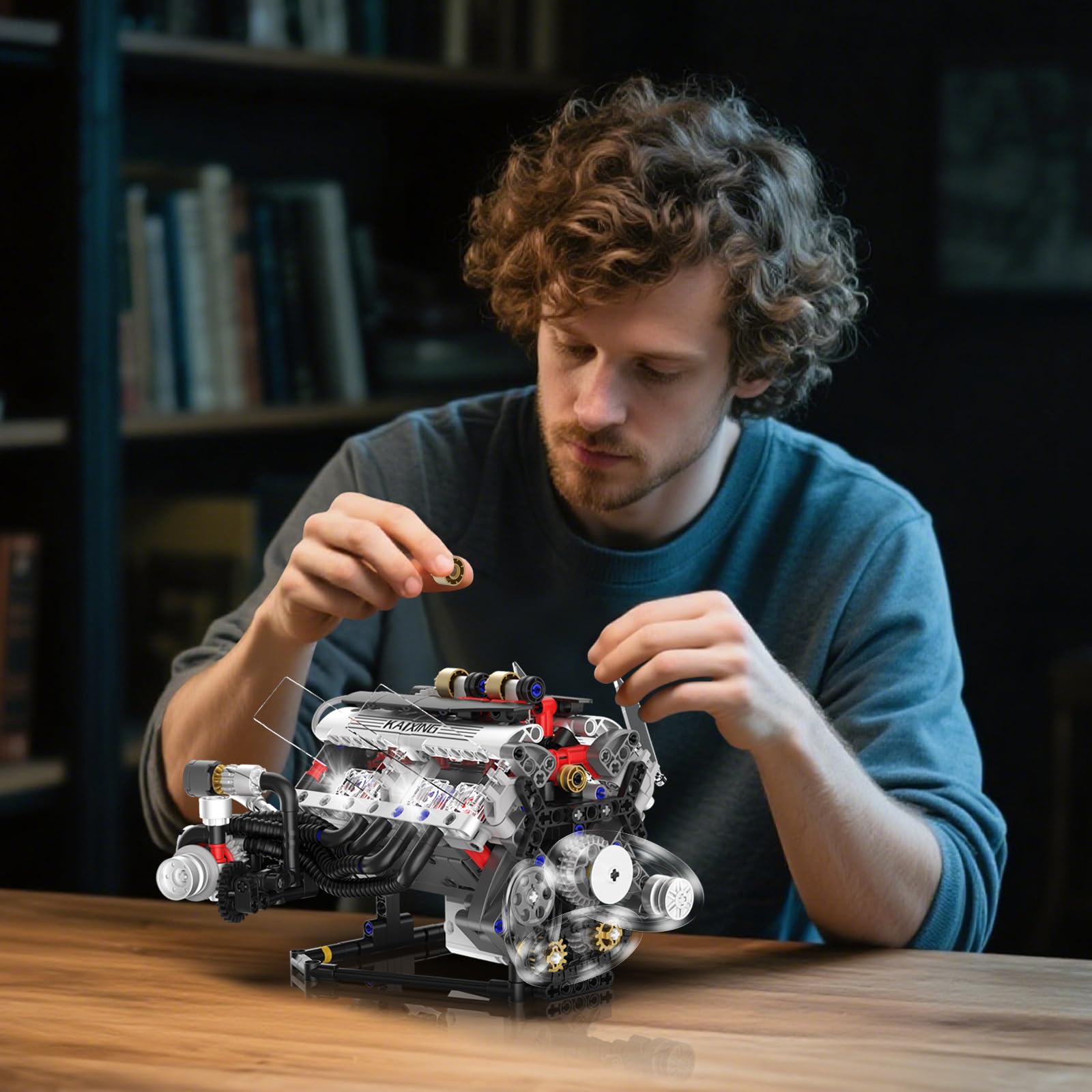 Suplanet V8 engine kit gift pack, ideal for birthdays and family projects.
