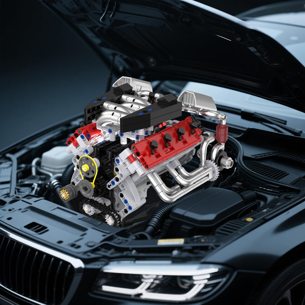 Supleplanet V8 engine model kit doubles as desktop decor for display